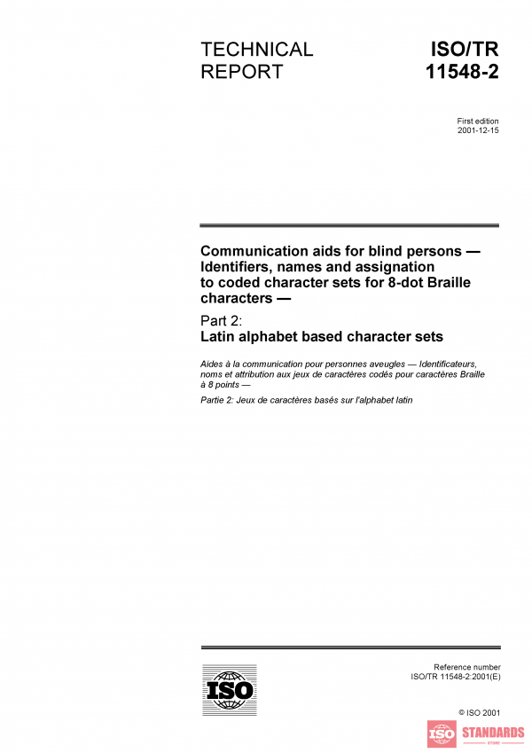 ISO/TR 11548-2:2001 PDF