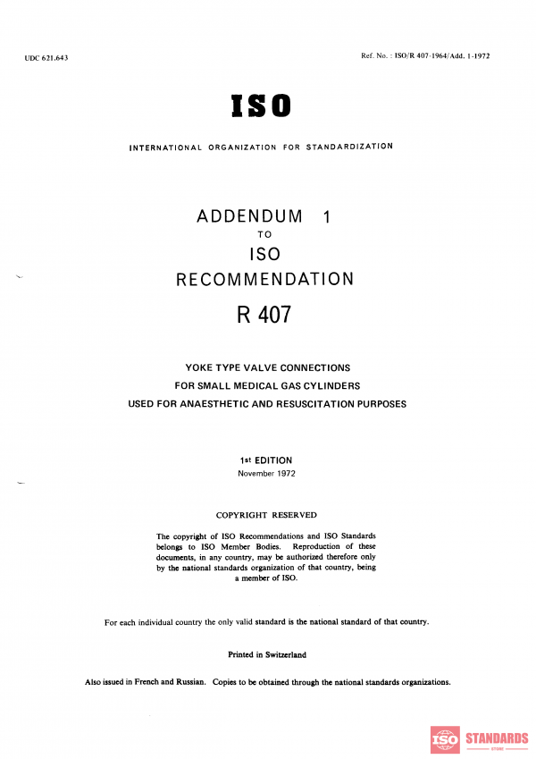 ISO/R 407:1964 PDF