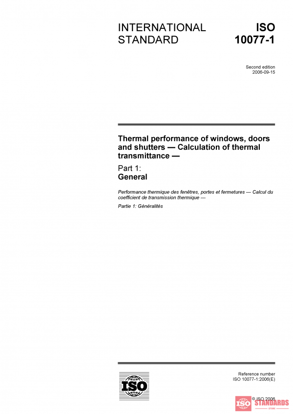ISO 10077-1:2006 PDF