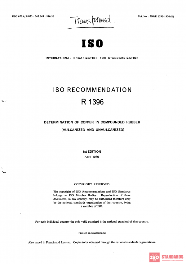 ISO/R 1396:1970 PDF
