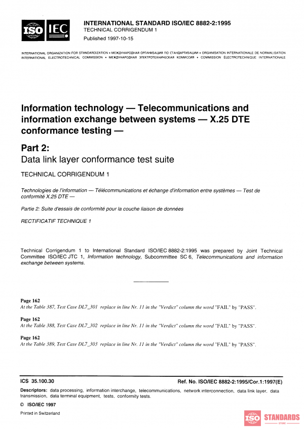 ISO/IEC 8882-2:1995/Cor 1:1997 PDF