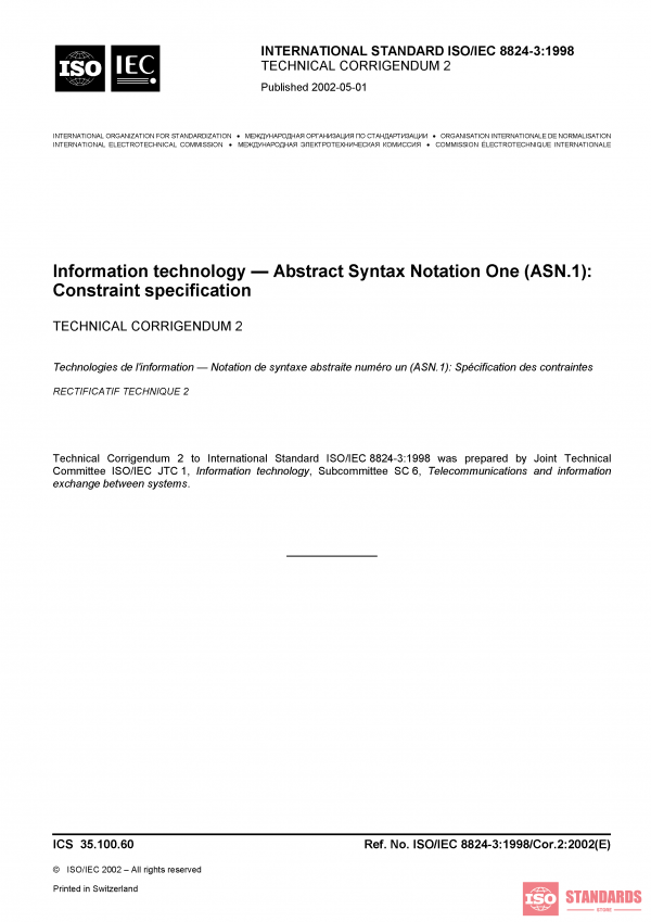 ISO/IEC 8824-3:1998/Cor 2:2002 PDF
