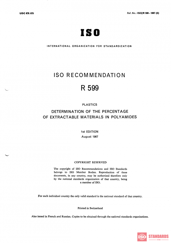 ISO/R 599:1967 PDF