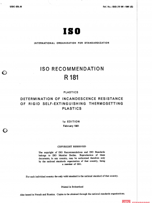 ISO/R 181:1961 PDF
