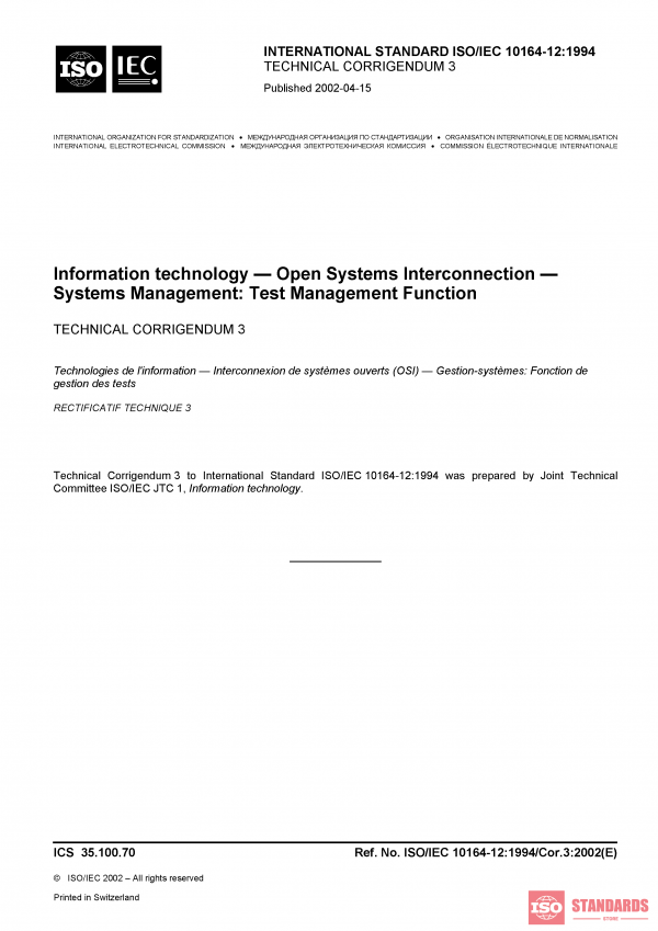 ISO/IEC 10164-12:1994/Cor 3:2002 PDF