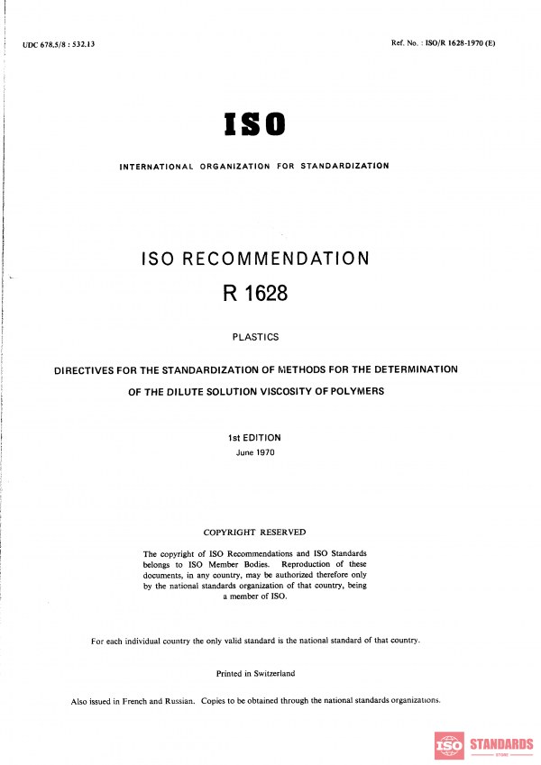 ISO/R 1628:1970 PDF