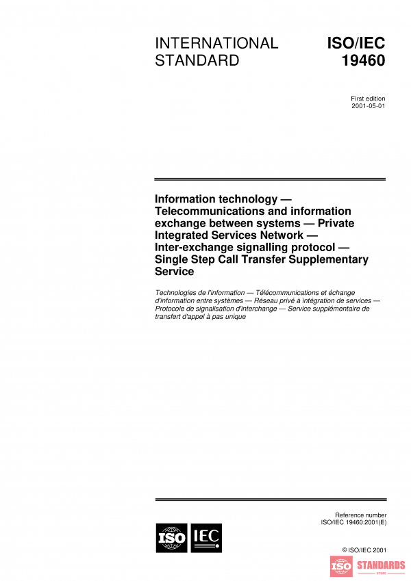 ISO/IEC 19460:2001 PDF