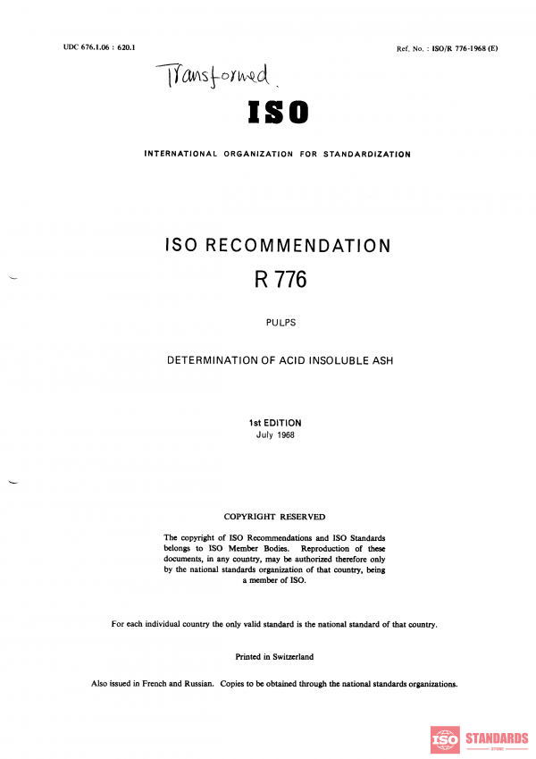 ISO/R 776:1968 PDF