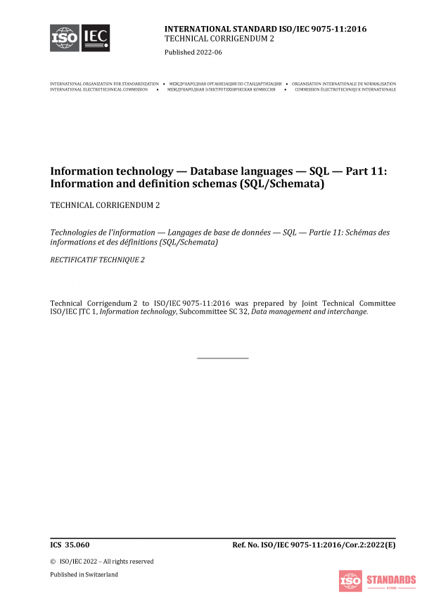 ISO/IEC 9075-11:2016/COR2:2022 PDF
