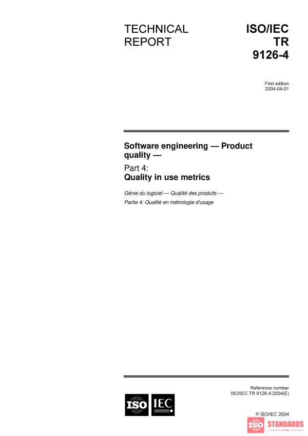 ISO/IEC TR 9126-4:2004 PDF