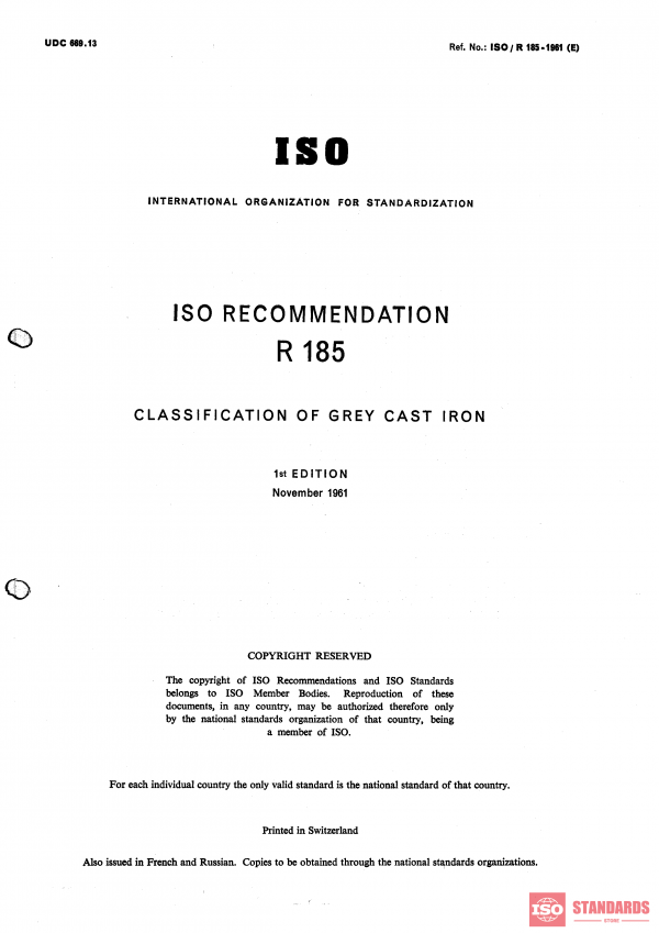 ISO/R 185:1961 PDF