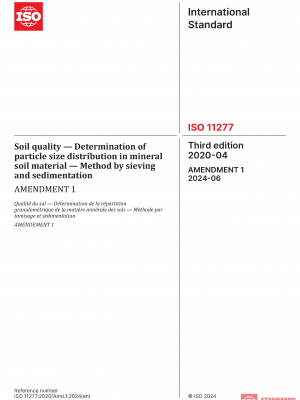 ISO 11277:2020/Amd 1:2024 PDF
