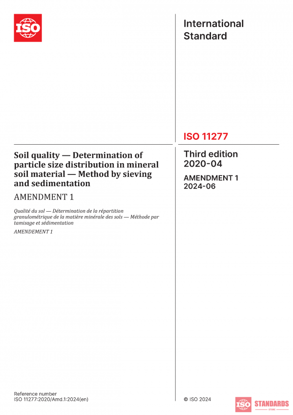 ISO 11277:2020/Amd 1:2024 PDF