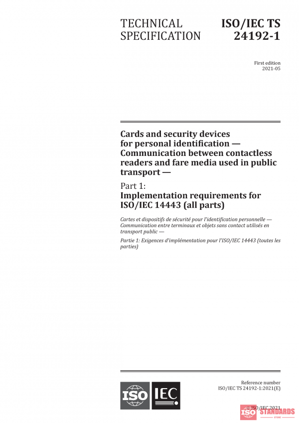 ISO/IEC TS 24192-1:2021 PDF