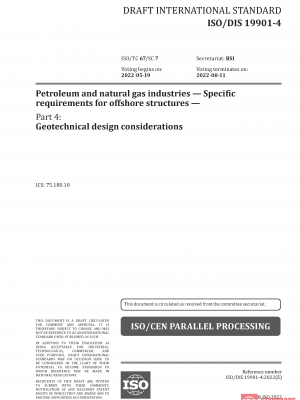 ISO/DIS 19901 Draft – 4 :2022 PDF