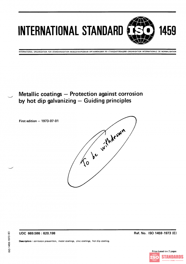 ISO 1460:1973 PDF