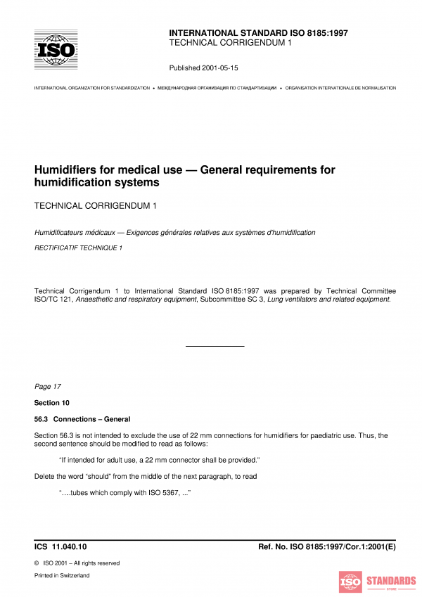ISO 8185:1997/Cor 1:2001 PDF