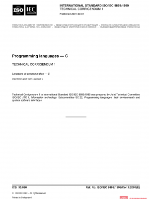 ISO/IEC 9899:1999/Cor 1:2001 PDF