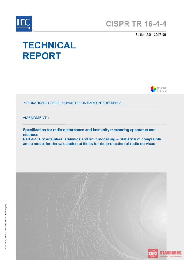 CISPR TR 16-4-4:2007/AMD1:2017 PDF