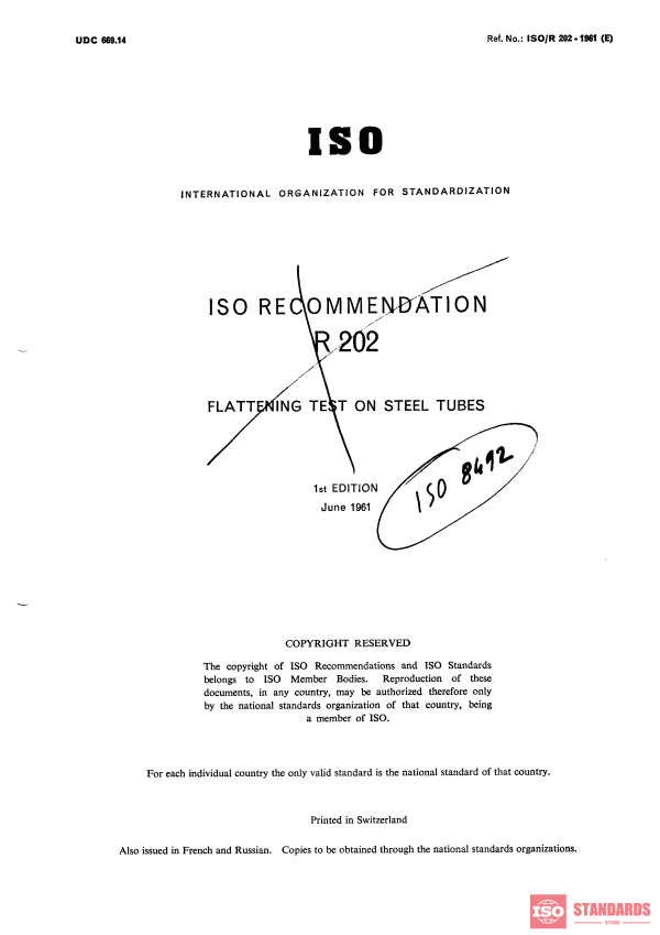 ISO/R 202:1961 PDF