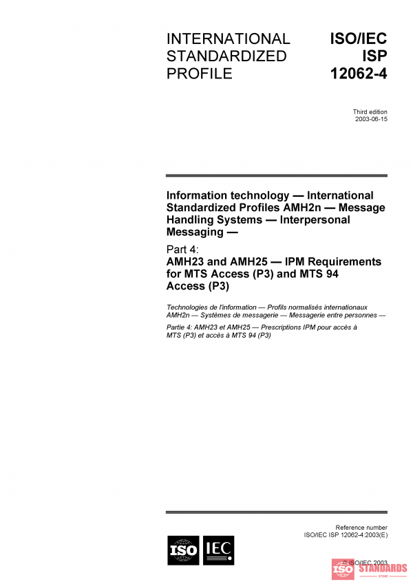 ISO/IEC ISP 12062-4:2003 PDF