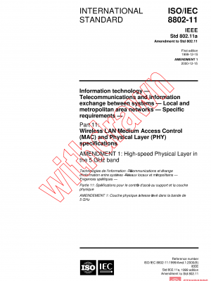 ISO/IEC 8802-11:1999/AMD1:2000 PDF