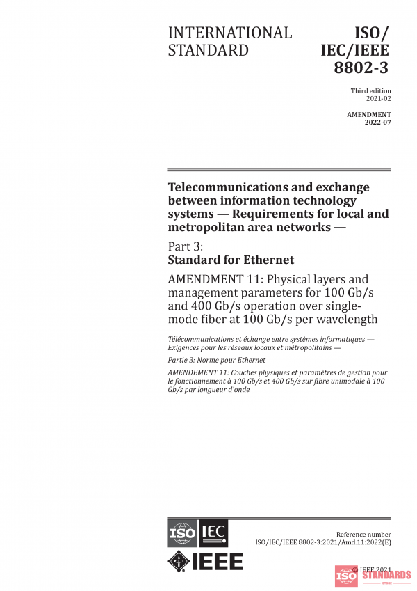 ISO/IEC/IEEE 8802-3:2021/Amd 11:2022 PDF