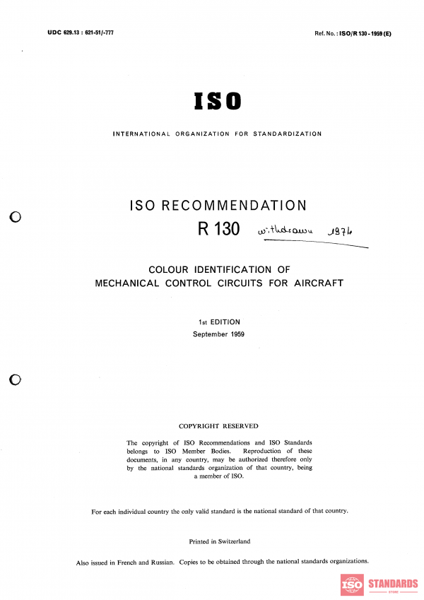 ISO/R 130:1959 PDF