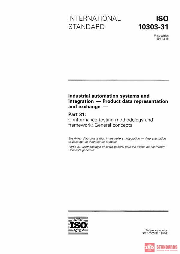 ISO 10303-31:1994 PDF