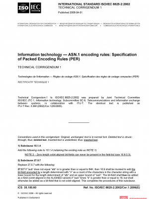 ISO/IEC 8825-2:2002/COR1:2006 PDF