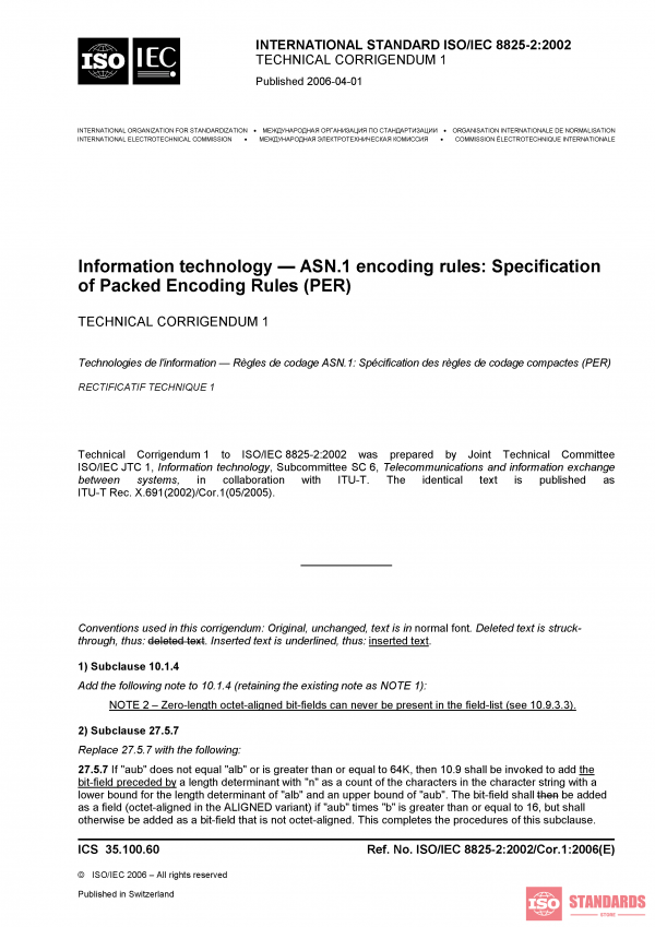 ISO/IEC 8825-2:2002/COR1:2006 PDF