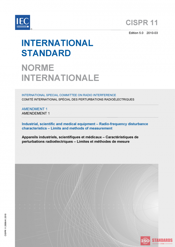 CISPR 11 am 1 ed 5.0:2010 PDF