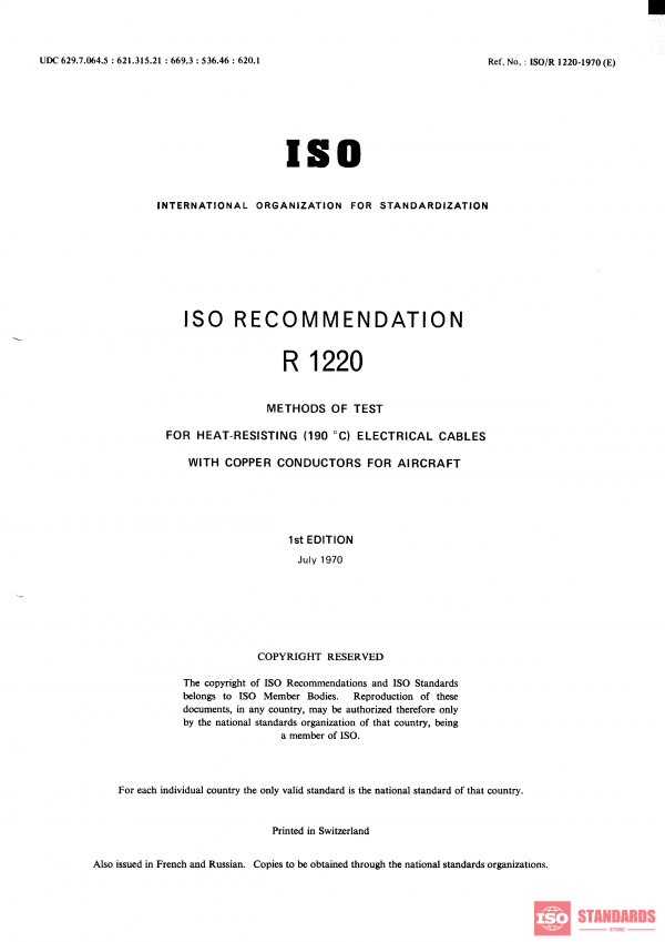 ISO/R 1220:1970 PDF