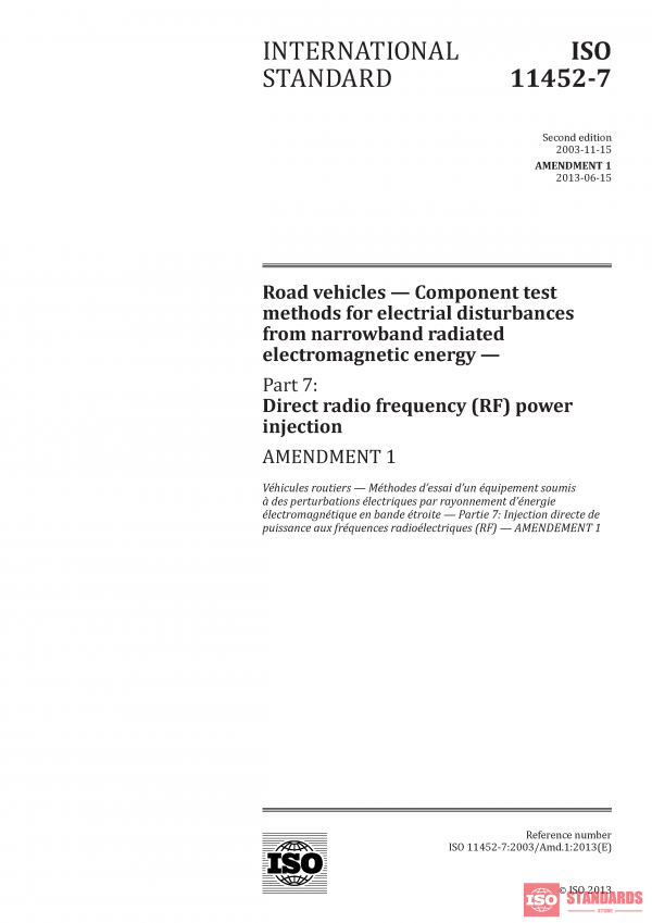 ISO 11452-7:2003/Amd 1:2013 PDF