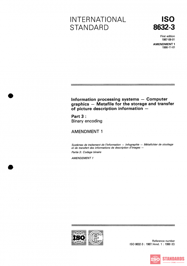 ISO 8632-3:1987/Amd 1:1990 PDF