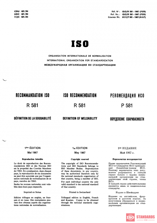ISO/R 581:1967 PDF