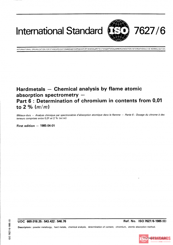 ISO 7627-6:1985 PDF