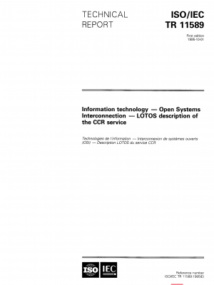 ISO/IEC TR 11589:1995 PDF