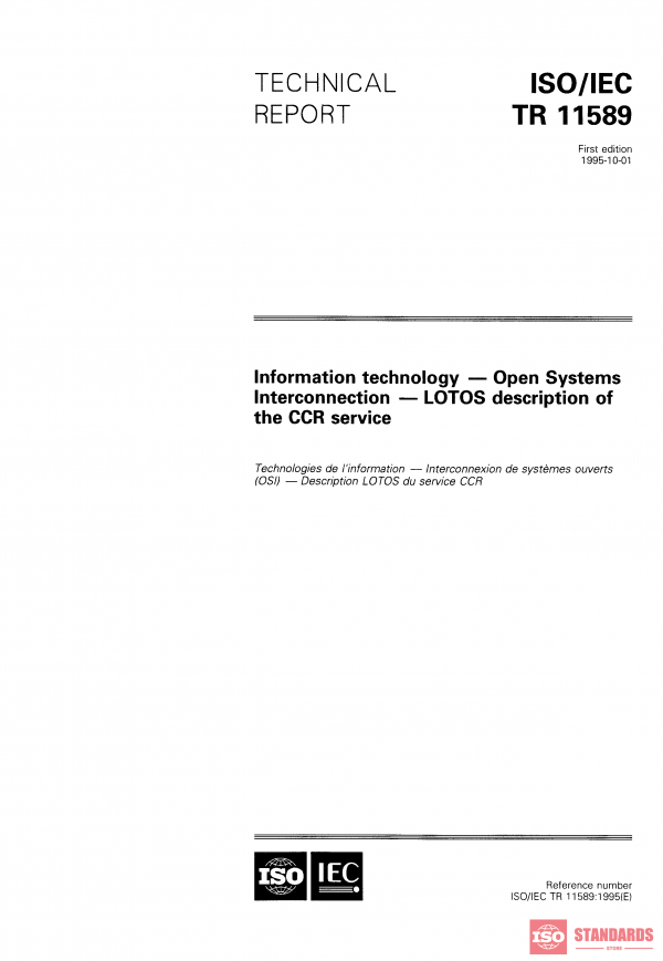 ISO/IEC TR 11589:1995 PDF