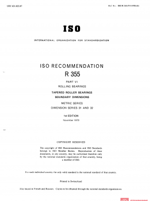 ISO/R 355-6:1970 PDF