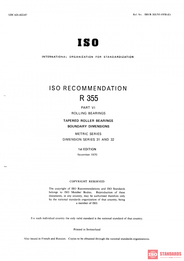 ISO/R 355-6:1970 PDF