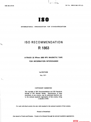 ISO/R 1863:1971 PDF