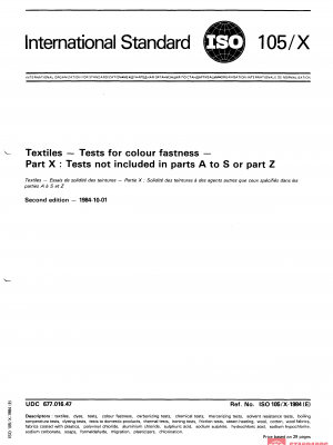 ISO 105-X:1984 PDF