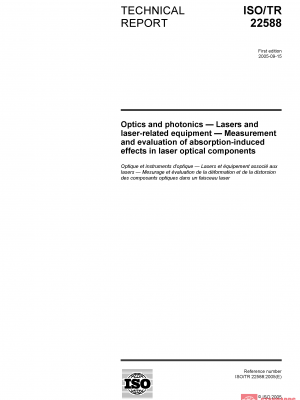 ISO/TR 22588:2005 PDF