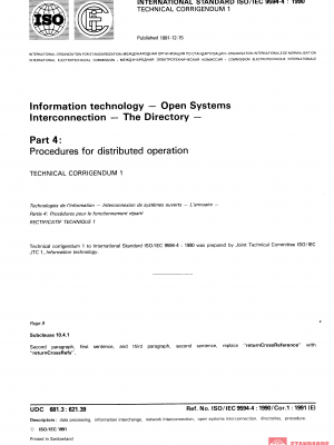 ISO/IEC 9594-4:1990/Cor 1:1991 PDF