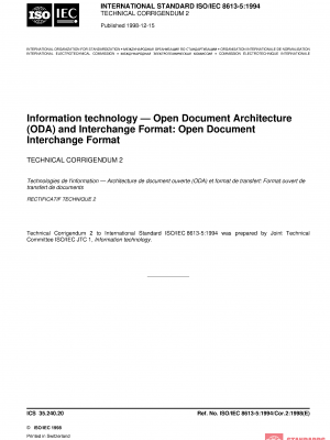 ISO/IEC 8613-5:1994/COR2:1998 PDF