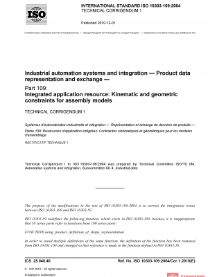 ISO 10303-109:2004/Cor 1:2010 PDF