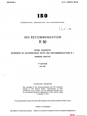 ISO/R 50:1957 PDF