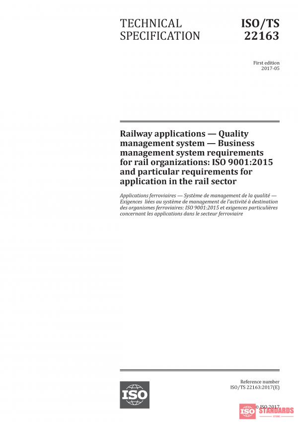 ISO/TS 22163 :2017 PDF