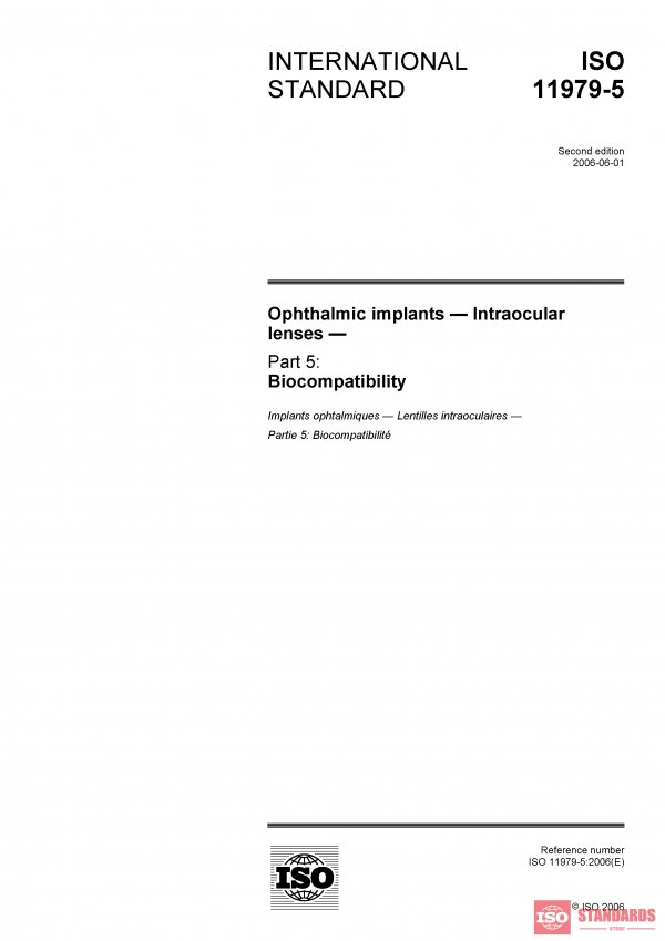 ISO 11979-5:2006 PDF